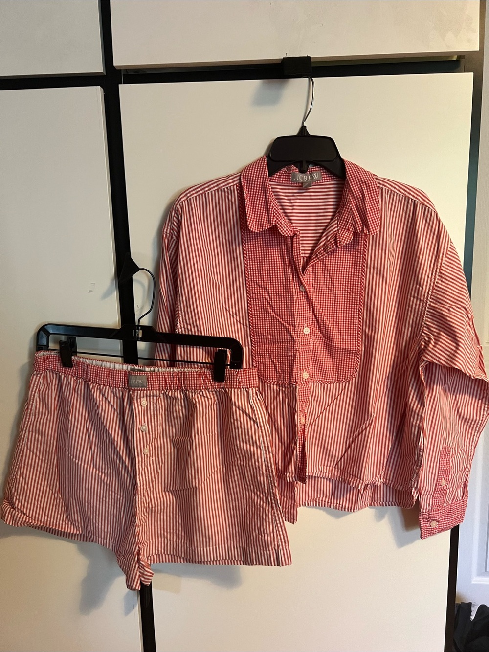 J Crew matching stripe set